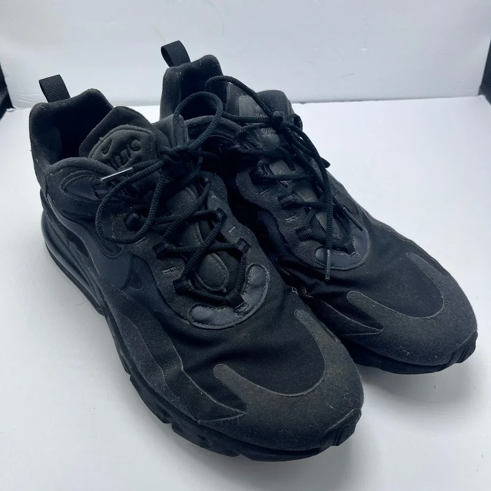 Nike Air Max 270 React C13866-003 Black Mens Running Shoes Size 12